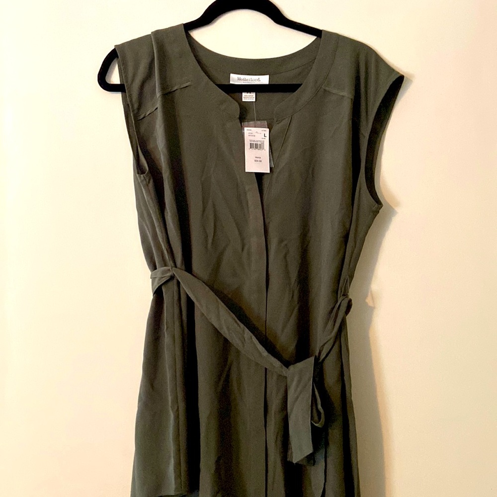 Maternity Top, L, Olive Green